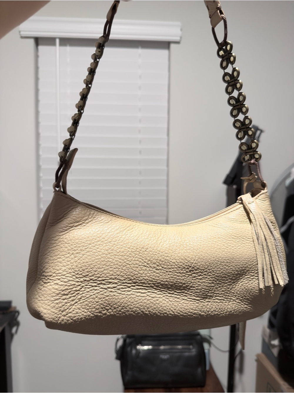 Small Tan Leather Fashion Bag